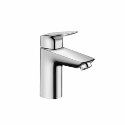 Hansgrohe 71104001 Bathroom Faucet, Logis 100, 1 gpm Flow Rate, 3-5/8 in H Spout, 1 Handles, 1 Faucet Holes, Polished Chrome, Function: Traditional