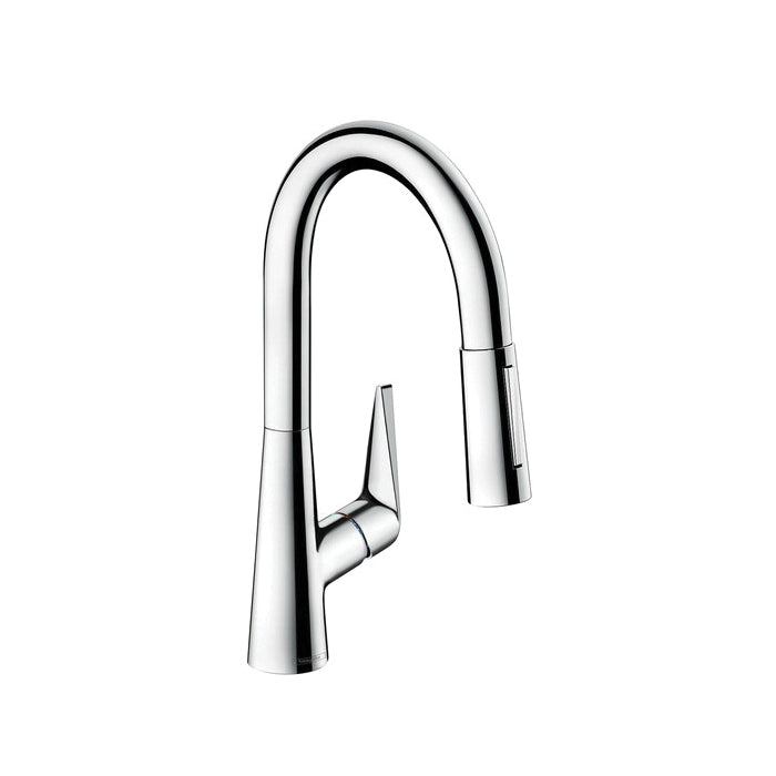 Hansgrohe 72815001 Pull-Down Prep Kitchen Faucet, Talis S, Polished Chrome, 1 Handles, 1.75 gpm