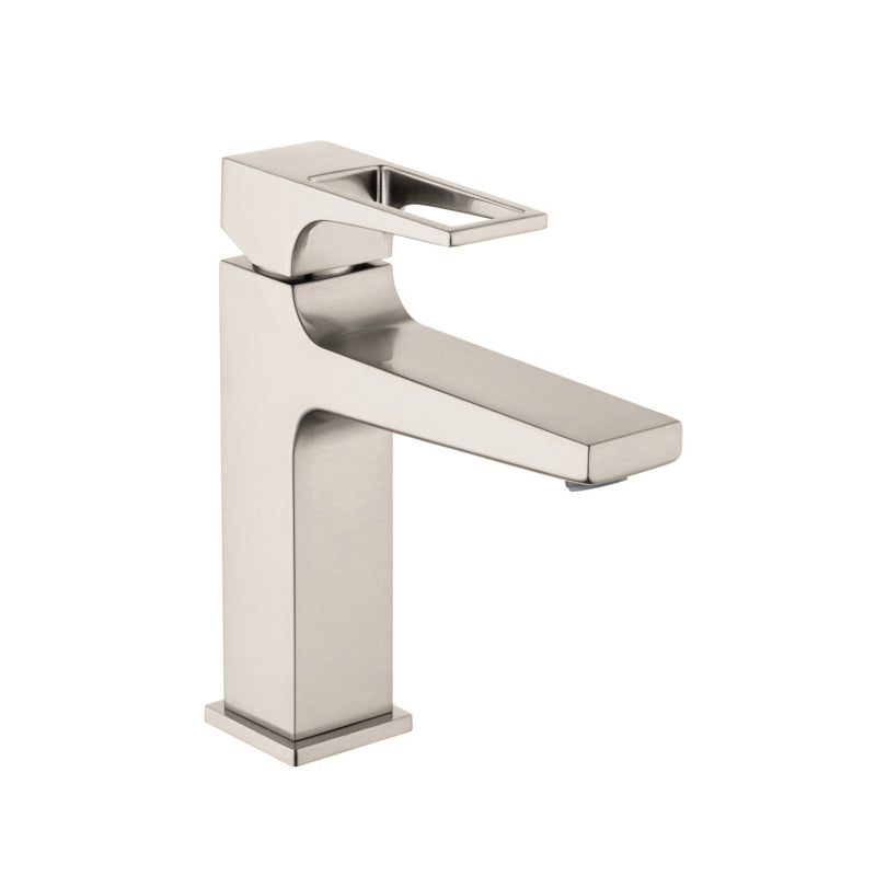 Hansgrohe 74510821 Bathroom Faucet, Metropol 110, 1.2 gpm Flow Rate, 4-5/8 in H Spout, 1 Handles, 1 Faucet Holes, Brushed Nickel, Function: Traditional