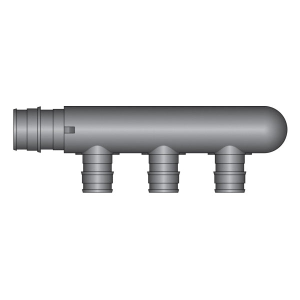 HeatLink® EX13203 EX13000 3-Port Single Row Tee, 3/4 in Nominal, PEX F1960 x Closed End Style, Polyphenylsulfone, Import