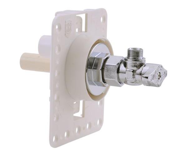 Holdrite® HR-F-C-1 HR-F Quarter-Turn Handle Fixture Outlet Box, 3/8 in Outlet OD Compression Outlet, ABS/DZR LF Brass