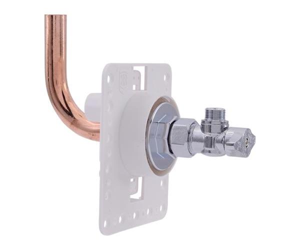 Holdrite® HR-F-M-1 HR-F Quarter-Turn Handle Fixture Outlet Box, 3/8 in Outlet OD Compression Outlet, ABS/DZR LF Brass