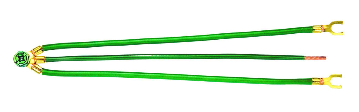 IDEAL® 30-3287 Combo Grounding Tail, 12 AWG Stranded Wire, Fork/Ring/Stripped End Terminal