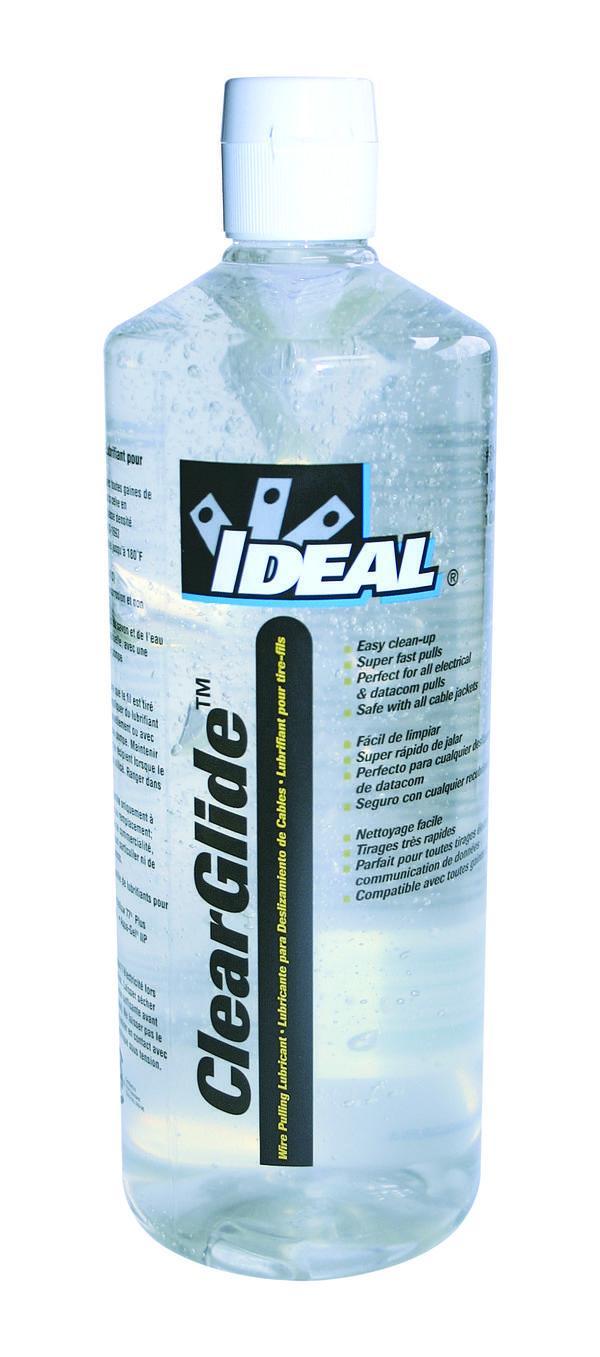 IDEAL® ClearGlide™ 31-388 Wire Pulling Lubricant, 1 qt Squeeze Bottle, Gel Form, Clear, 1.09