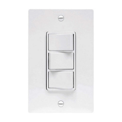 Panasonic WhisperControl FV-WCSW31-W EcoSwitch 3-Function Bath Fan Switch, 120 V AC, 15 A, On/Off Operational Mode, White