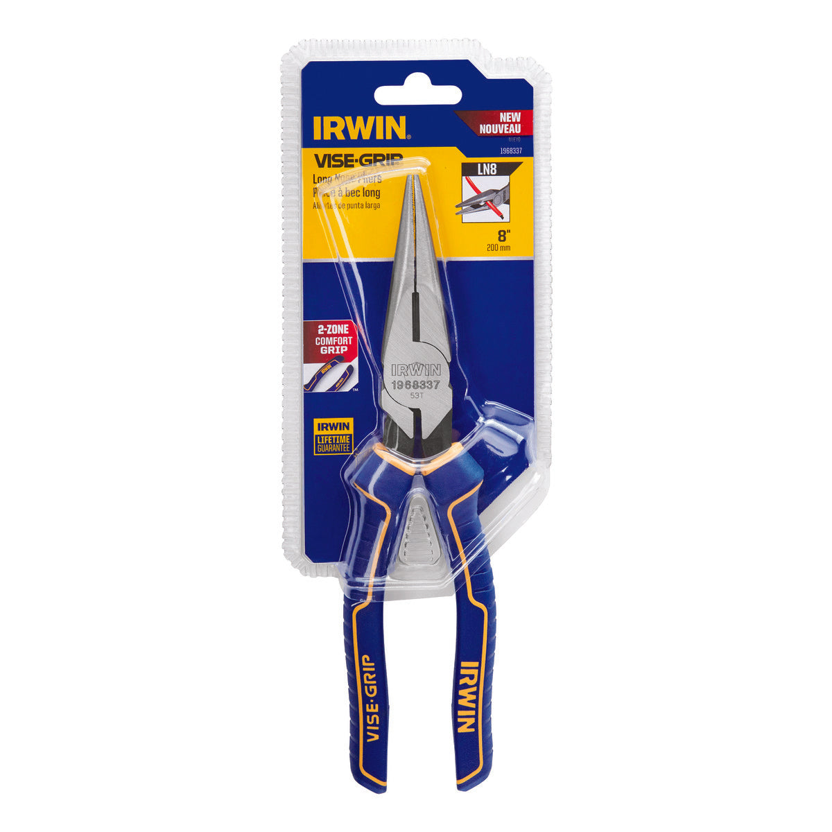 Irwin® 1968337 Long Nose Plier, Alloy Steel Jaw, 1/8 in W Tip