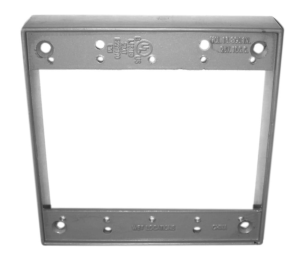 Weatherproof Box Extension - Copper-Free Aluminum - 2 Gangs