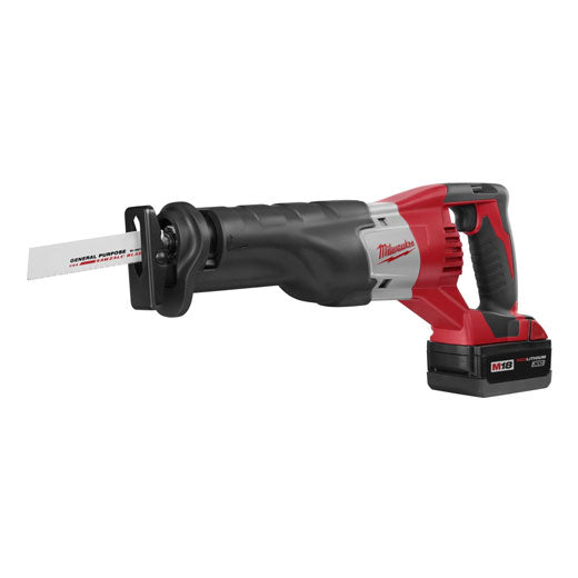 Milwaukee® 2620-21 M18™ Sawzall® Cordless Reciprocating Saw Kit With Additional Battery, 1 in L Stroke, 0 to 3200 spm, Orbital Stroke, 18 VDC, 17-3/4 in OAL