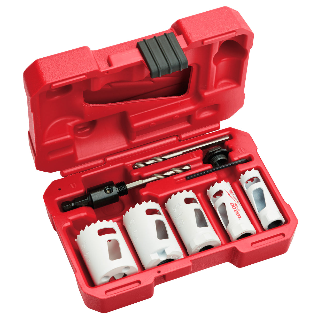 Milwaukee® HOLE DOZER™ 49-22-4138 Plumber's Hole Saw Kit, 8 Pieces, For Use With 49-56-7210, 49-56-7240, 49-56-7250 and 49-56-9100 Quick-Change Arbor, Bi-Metal/HSS