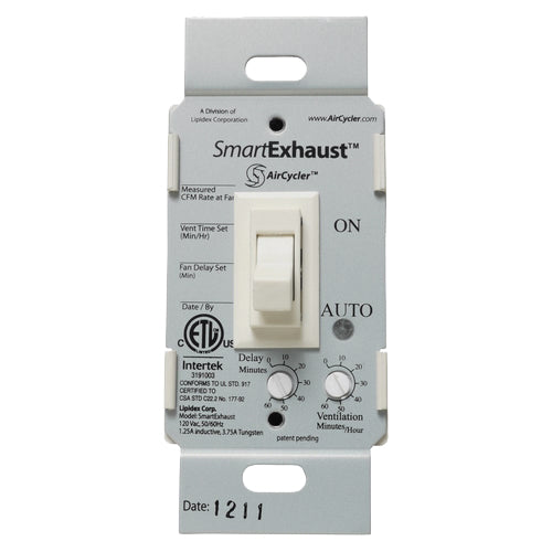 Fan/Light Control Switch with Delay Timer - 120 V AC