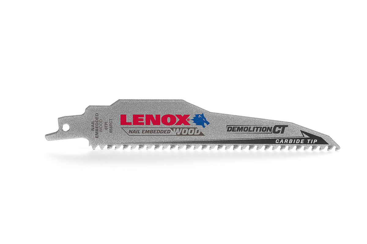 Lenox® Demolition CT™ 1832118 Reciprocating Saw Blade, 6 in L x 1 in W, 6 TPI
