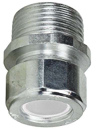 Straight Strain Relief Connector - White - 1/2" Trade