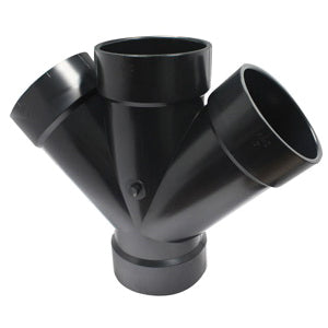 IPEX® 102354 DWV Double Wye, Fitting/Connector: Wye, 4 in Nominal, Hub End Style, ABS