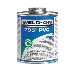 Weld-On® 795™ 10280 Low VOC Medium Body Solvent Cement With Applicator Cap, 1 qt Container, Clear