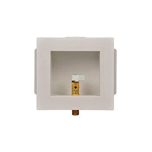 Guy Gray™ 82413 Fire Rated Ice Maker Outlet Box With Quarter Turn Valve, Plastic, Domestic