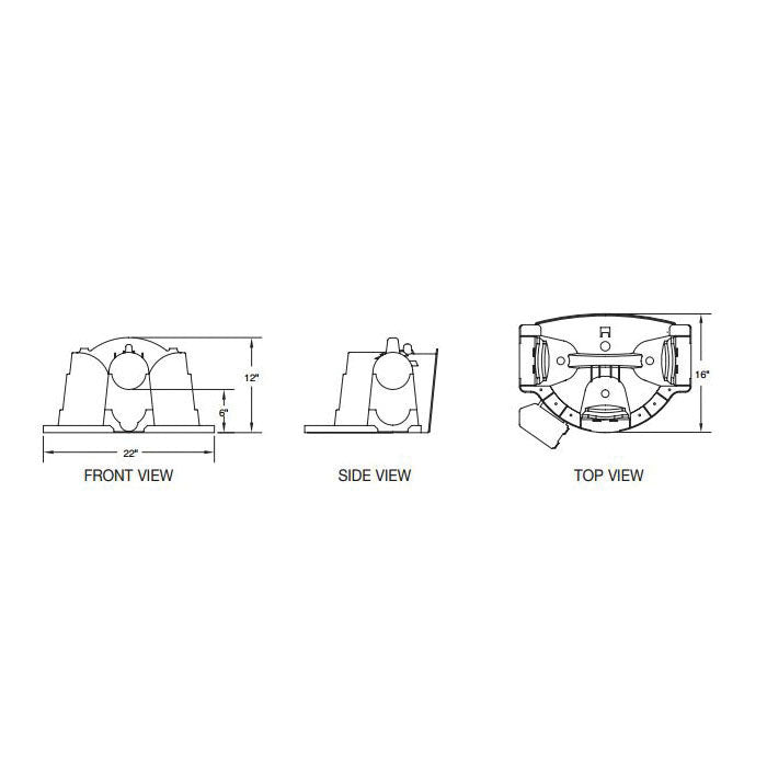 INFILTRATOR® Q4EQ36E Multi-Port End Cap, For Use With Quick4® Series 53 in L x 22 in W x 12 in H Equalizer 36 Chamber, 36 Chamber, 25.2 in Additional Length per Trench, 6 in H Invert