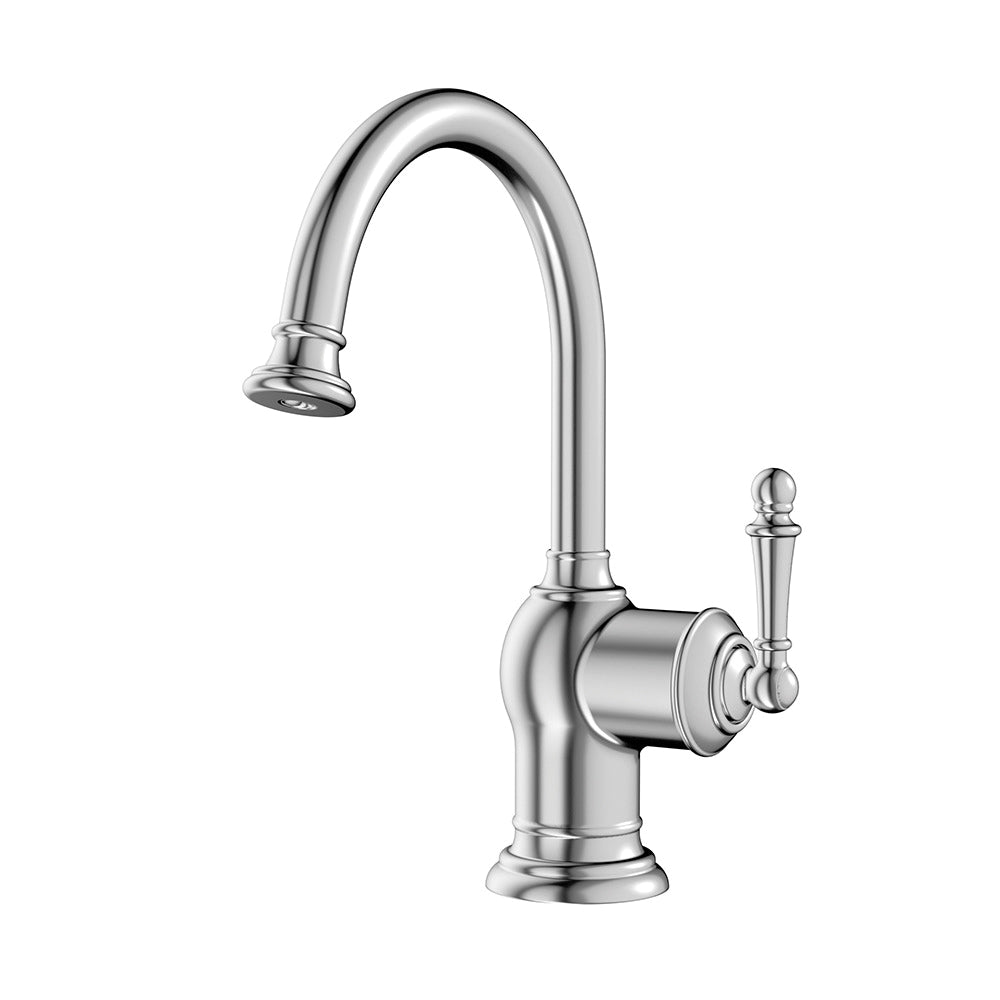 Insinkerator® 45106 F-H2300 Instant Hot Water Dispenser, Iris™, 0.8 gpm Flow Rate, 360 deg Swivel Spout, Polished Chrome, 1 Handle