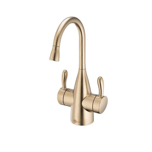 Insinkerator® 45386AK-ISE Transitional 1010 Showroom Instant Hot and Cold Water Faucet, 360 deg Swivel Spout, Brushed Bronze