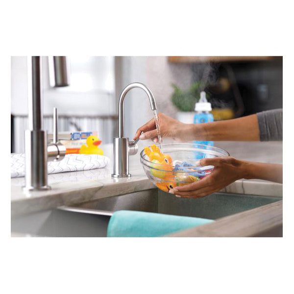 Insinkerator® 45393C-ISE Modern 3010 Showroom Instant Hot Water Faucet, 360 deg Swivel Spout, Polished Nickel