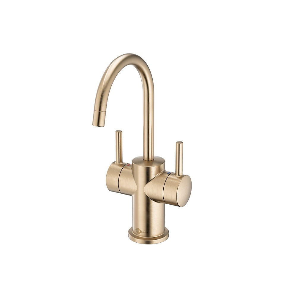 Insinkerator® 45394AK-ISE Modern 3010 Showroom Instant Hot and Cold Water Faucet, 360 deg Swivel Spout, Brushed Bronze