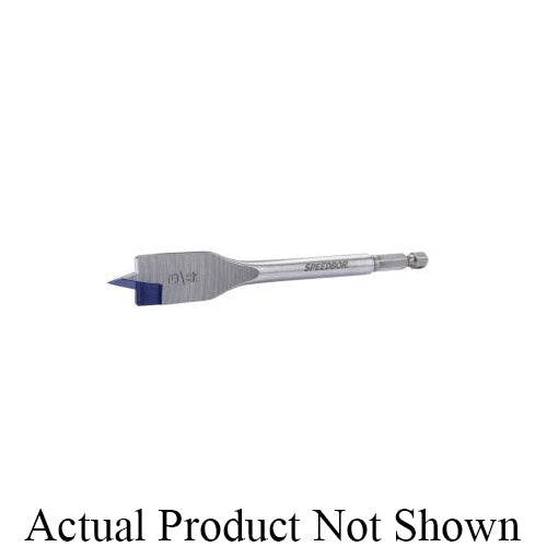 Irwin® Speedbor® Blue-Groove™ 88816 2000 Standard Length Spade Bit, Spade, 1 in Dia, 6 in OAL, 5 in L Flat Flute, 1/4 in Shank