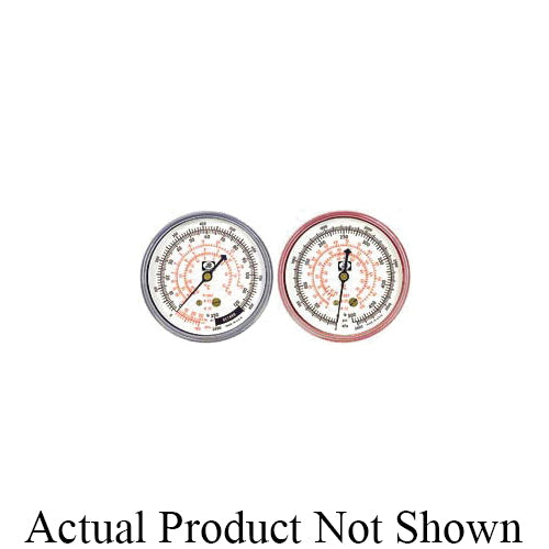 JB Industries 29260 Low Side Standard Compound Gauge, 30 in Hg to 120 psi, 1/8 in MNPT Connection, 2-1/2 in Dial