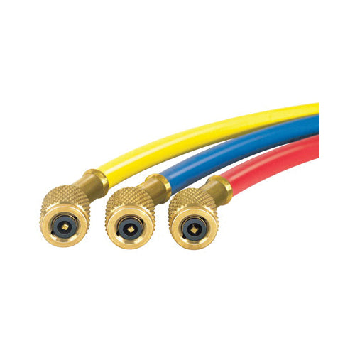 JB Industries Kobra® CCLE-36 3-Piece Enviro-Safe High Pressure Charging Hose Set, 1/4 in, 36 in L, 800 psi, Kevlar®, Domestic