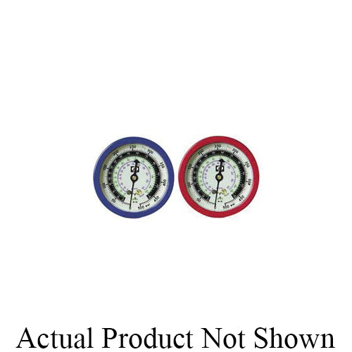 JB Industries M2-890 Low Side Compound Gauge, 30 in Hg to 250 psi, 1/8 in MNPT Connection, 3-1/8 in Dial, 1 %, Glycerin Liquid Filled