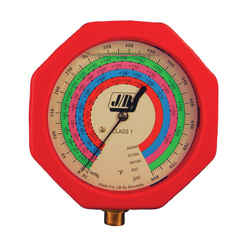 JB Industries MR-594 4-Refrigerant Gauge Boot, 3-1/8 in, For Use With M2-865 Four Refrigerant Liquid-Filled Gauge, Red