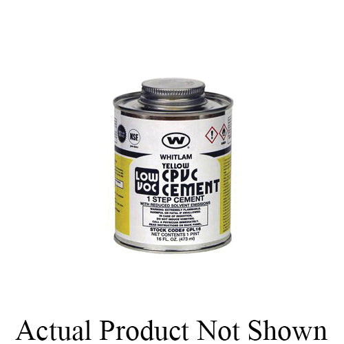 WHITLAM® CPL32 Low VOC Medium Body CPVC Cement, 1 qt Container, Yellow