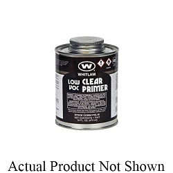 WHITLAM® PCL8 Low VOC Primer, For Use With PVC, ABS and CPVC Pipe and Fittings up through 16 in (40.64 cm) Dia, Clear, 1/2 pt Container