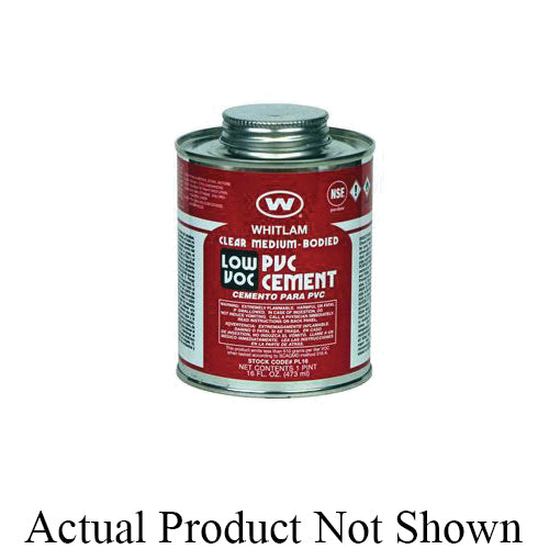 WHITLAM® PL32 Low VOC Medium Body PVC Cement, 1 qt Container, Clear