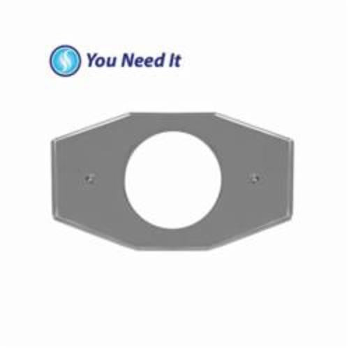 Jones Stephens™ T73815 1-Hole Repair Cover Plate, For Use With Silicone Caulk, 13 in L x 7-1/4 in W, Stainless Steel, Polished Stainless Steel