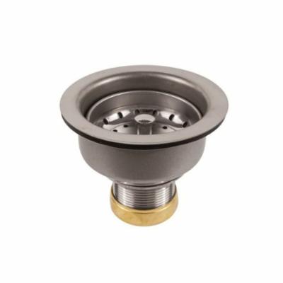 Jomar Valve® 305-408 Economy Basic Deep Cup Sink Strainer, For Use With Builders Series 400 Grade Stainless Steel Sink Strainer, 430 Stainless Steel, Polished Stainless Steel