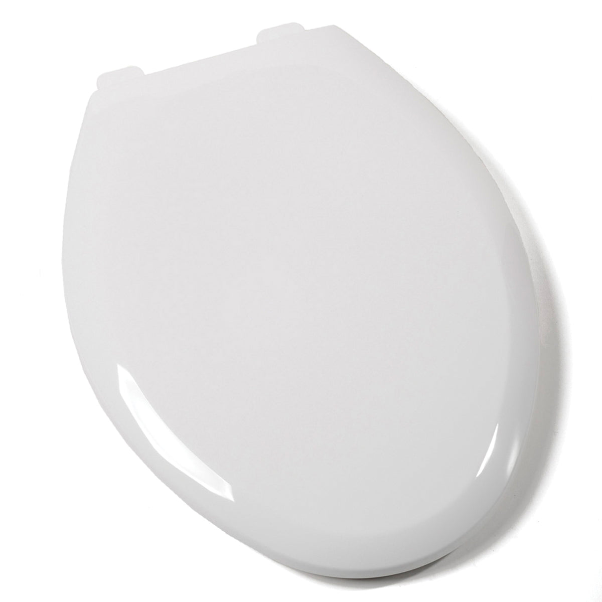 Jones Stephens™ Comfort™ C220000 Premium Toilet Seat With Cover, Elongated Bowl, Closed Front, Plastic, White, Adjustable Hinge