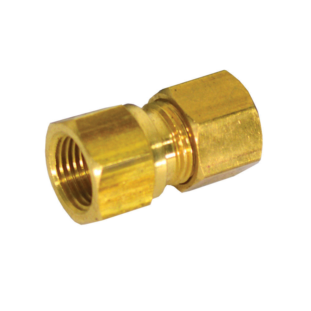 Jones Stephens™ C74046LF Connector, 1/4 in Nominal, Compression x FNPT End Style, Brass