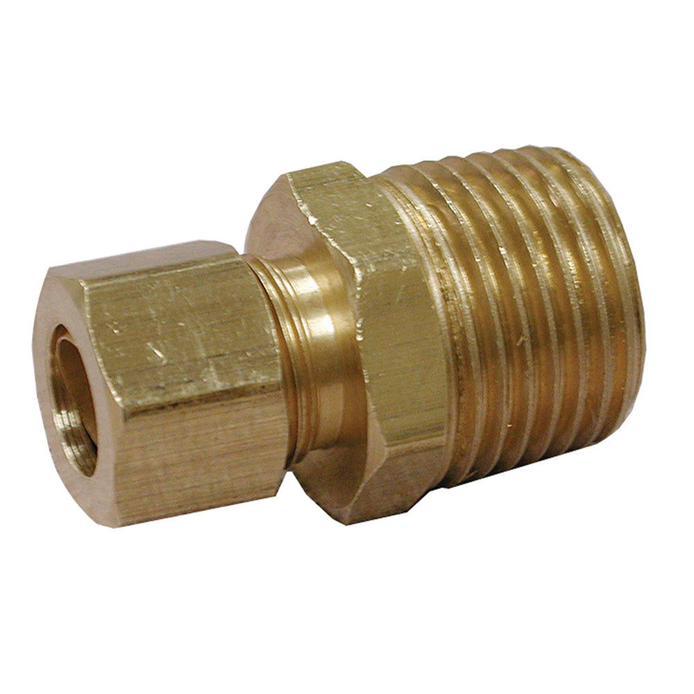 Jones Stephens™ C74072LF Connector, 5/8 x 3/4 in Nominal, Compression x MNPT End Style, Brass