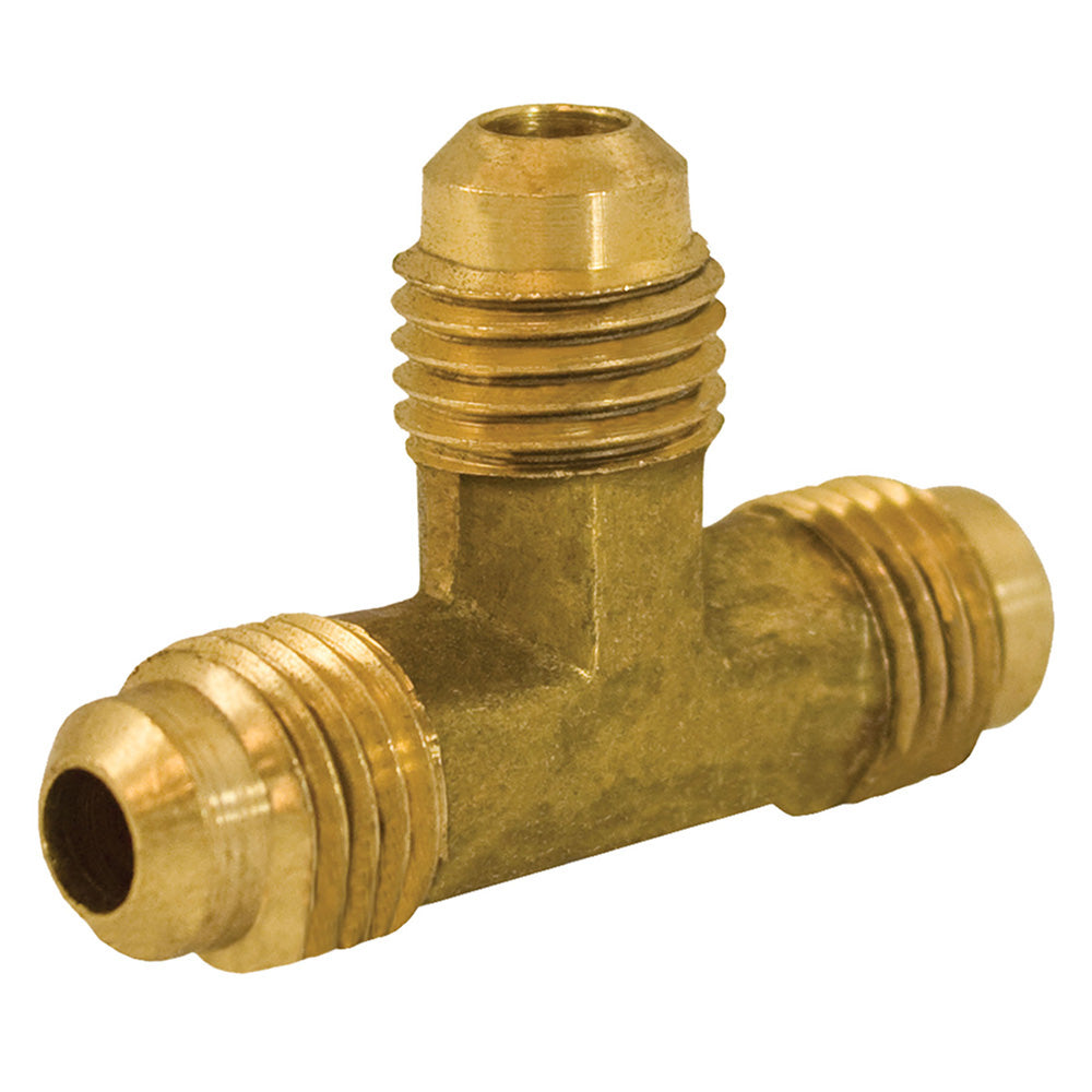Jones Stephens™ F40037 Equal Tee, 5/8 in Nominal, Flare, Brass