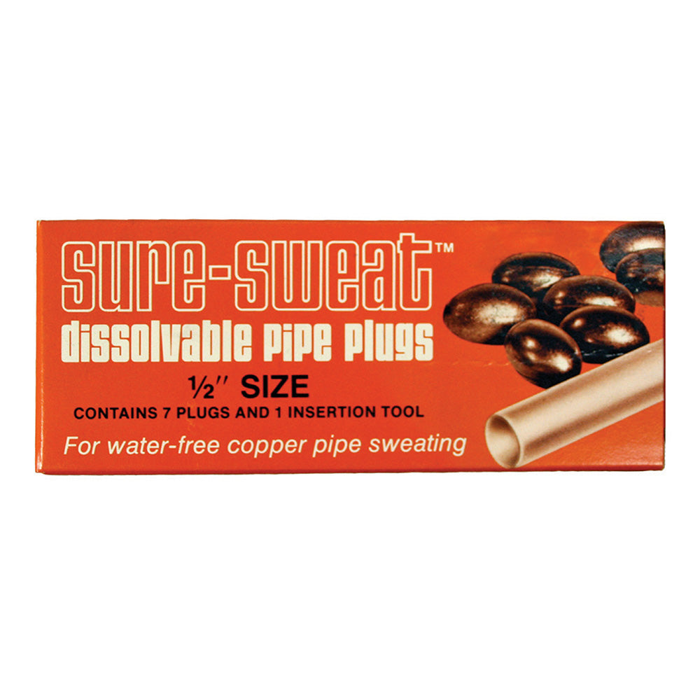 Jones Stephens™ Sure Sweat™ H56050 Dissolvable Pipe Plug Kit, 1/2 in, Domestic