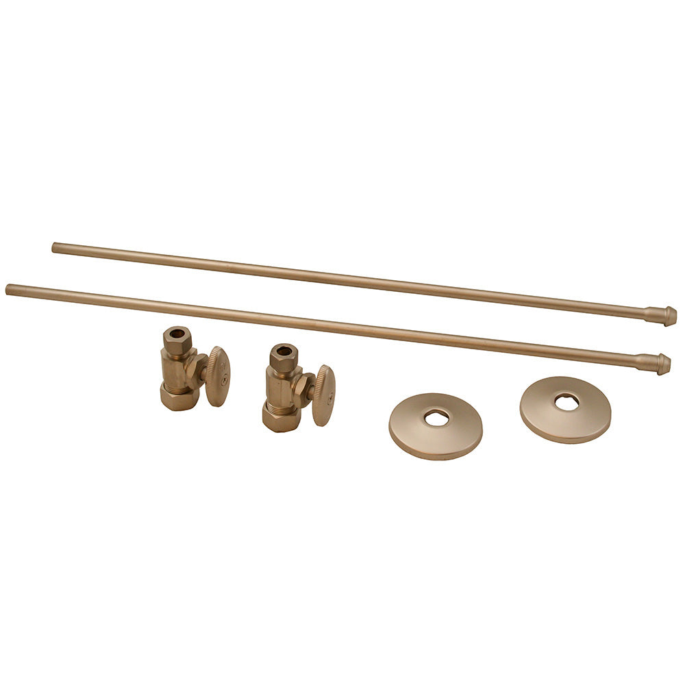 Jones Stephens™ S1035BN Lavatory Supply and Stop Kit, Brass/Copper