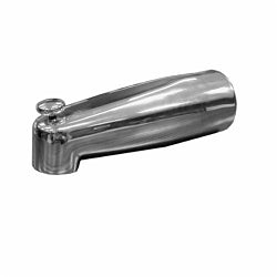Jones Stephens™ D01017 Tub and Diverter Spout With Nose Connection, 1/2 in FNPT Connection, Brass, Polished Chrome
