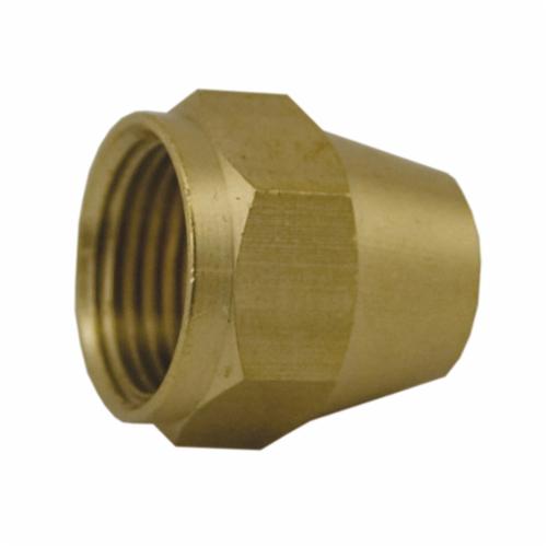 Jones Stephens™ F40002 Style 41S Short Nut, 1/4 in Nominal, Flare, Brass