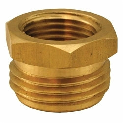 Jones Stephens™ G20010 Garden Hose Adapter, 3/4 x 1/2 in, Male Hose Thread x FNPT, Brass