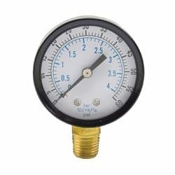 Jones Stephens™ G61060 Pressure Gauge, 60 psi, 1/4 in MNPT Connection, 2-1/2 in Dial, 2.5-2 %