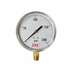 Jones Stephens™ G61200 Pressure Gauge, 200 psi, 1/4 in MNPT Connection, 2-1/2 in Dial, 2.5-2 %