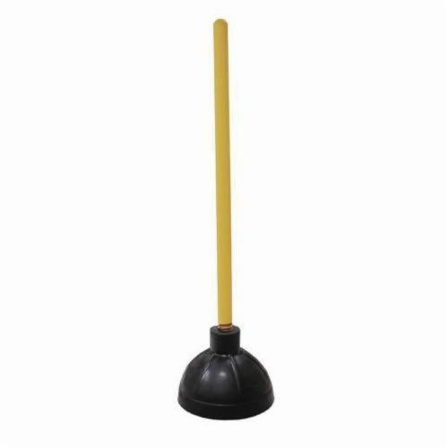 Jones Stephens™ D18002 Professional Force Cup Plunger With Handle, 6 in Cup, 18 in Handle, Rubber Plunger, Black