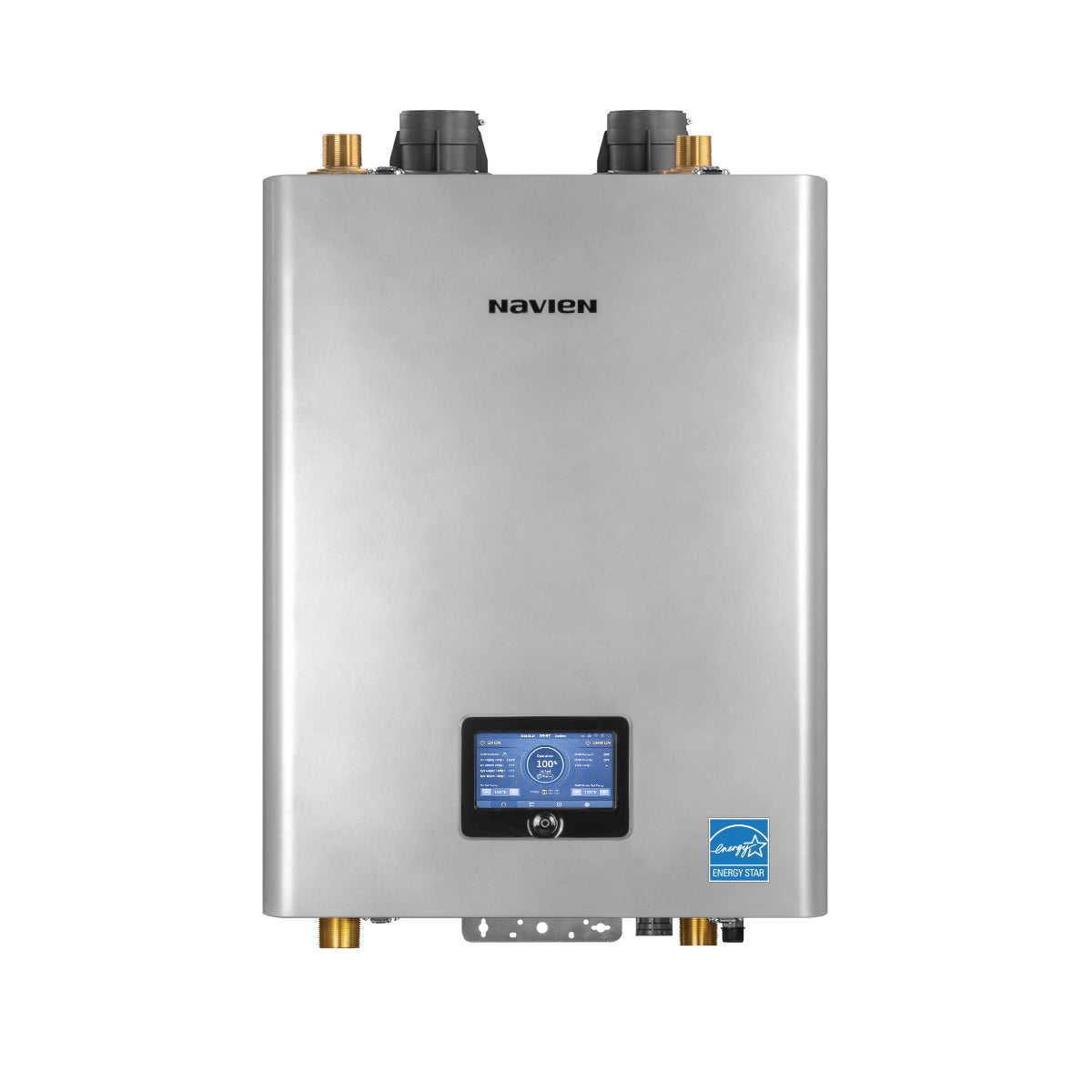KD Navien® NFB-C Series Condensing High Efficiency Fire Tube Boiler, Liquid Propane/Natural Gas Fuel, Forced Draft Direct Vent, Cold Rolled Carbon Steel Housing, 3/4 in NPT Connection
