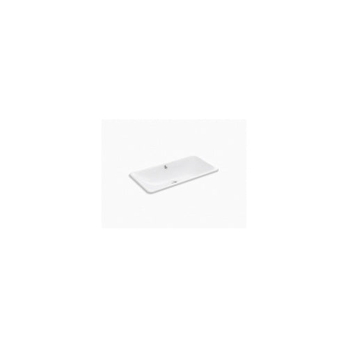 Iron Plains Trough - 30" Bathroom Sink with Overflow