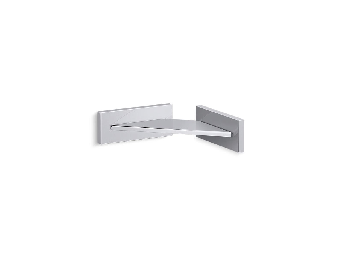 Square - Foot Ledge - Polished Chrome - Wall Mount