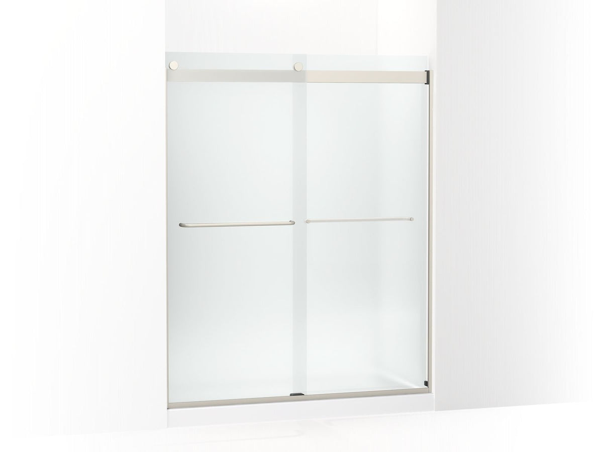 Sliding Shower Door With Towel, Levity, Bright Silver